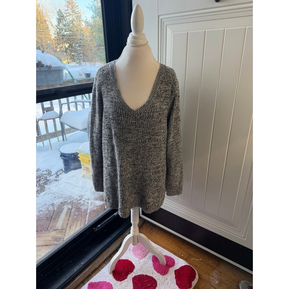 Torrid Marrled Knit V-neck Sweater